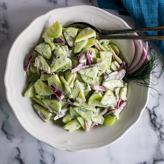 Creamy Cucumber Dill Salad - Recipe photo by cravethegood