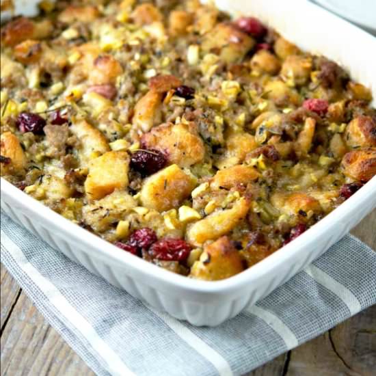 THANKSGIVING STUFFING - Recipe photo by happily unprocessed