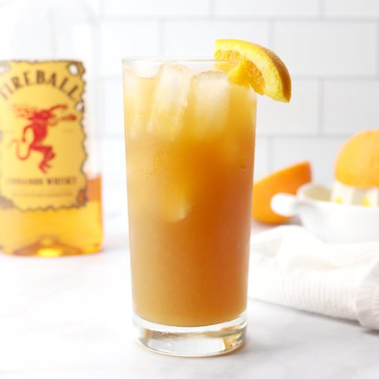 Fireball Orange Sweet Tea - Recipe photo by TheToastyKitchen