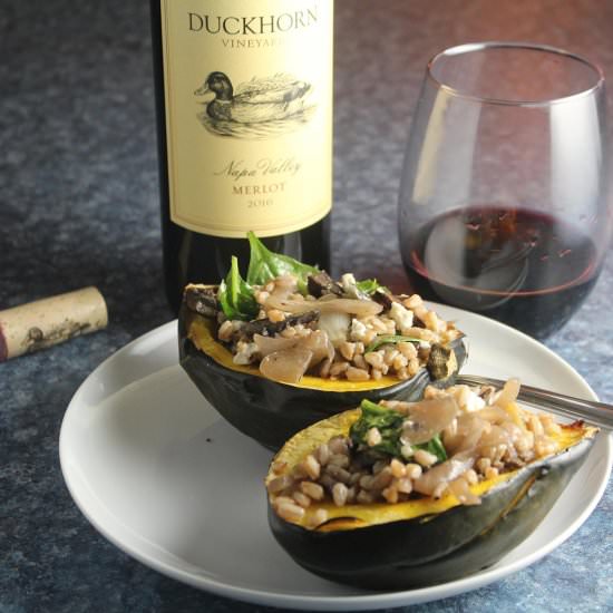 Vegetarian Stuffed Acorn Squash - Recipe photo by Cooking Chat