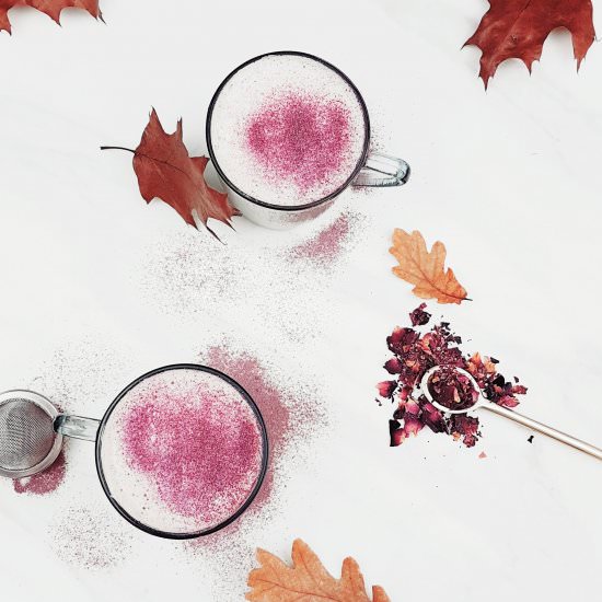 Rose Milk Tea - Recipe photo by Flavours Treat