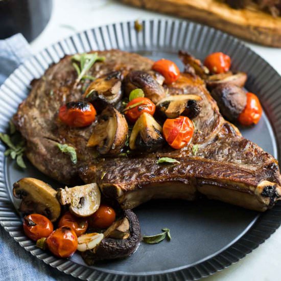 Easy Sheet Pan Steak Dinner - Recipe photo by Howe We Live