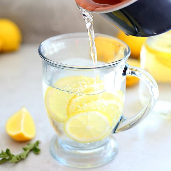 Warm + Cold Lemon Water + Benefits - Recipe photo by Delightful Mom Food