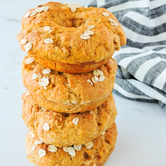 Pumpkin Spice Bagels - Recipe photo by Fresh Fit Kitchen