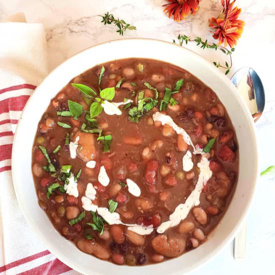 15 Bean Cajun Vegetable Soup - Recipe photo by ProfusionCurry
