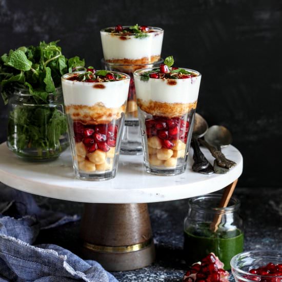suji dahi bhalle chaat parfait - Recipe photo by easyfoodsmith