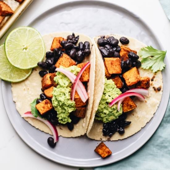 Black Bean Sweet Potato Tacos - Recipe photo by asimplepalate