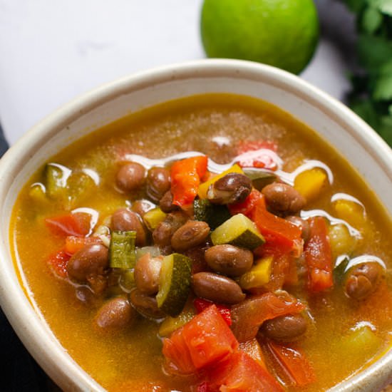 Spicy Bean & Vegetable Soup - Recipe photo by lostinf00d