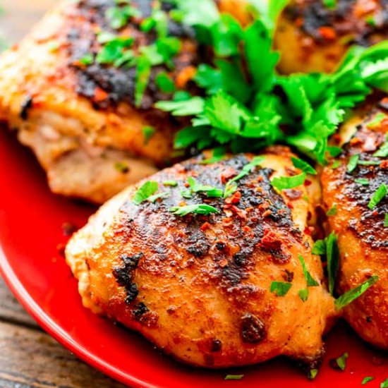 Grilled Chicken Thighs - Recipe photo by gimmesomegrilling