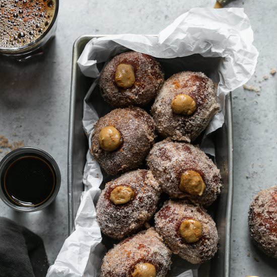 Dirty Chai Cream Filled Doughnuts - Recipe photo by Spices in my DNA