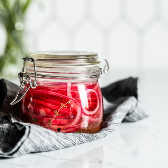 Pickled Red Onions - Recipe photo by saltpepperskillet
