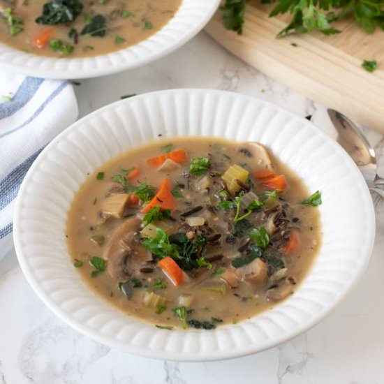Creamy Mushroom & Wild Rice Soup - Recipe photo by LauraY