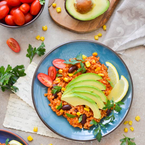 Bulgur with beans and corn - Recipe photo by Anyzkowo