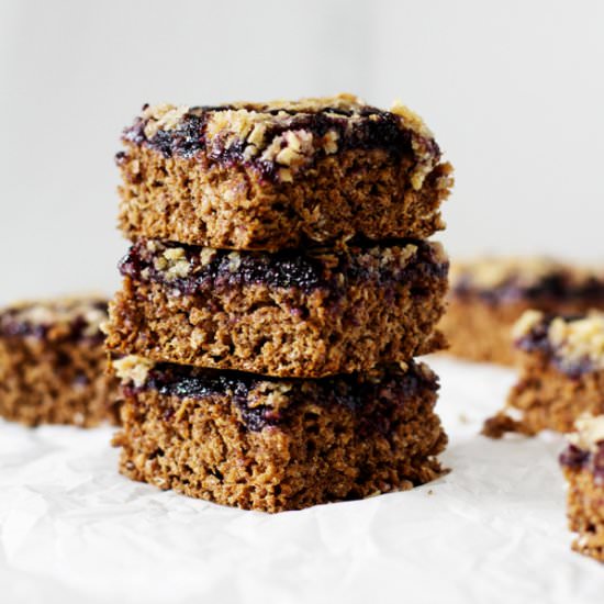Vegan Blueberry Oat Bars - Recipe photo by thefullhelping
