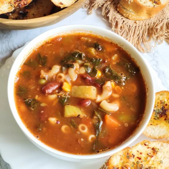 Vegan Minestrone soup - Recipe photo by greenbowl2soul