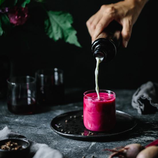 Iced Beetroot Chai Latte - Recipe photo by Use Your Noodles
