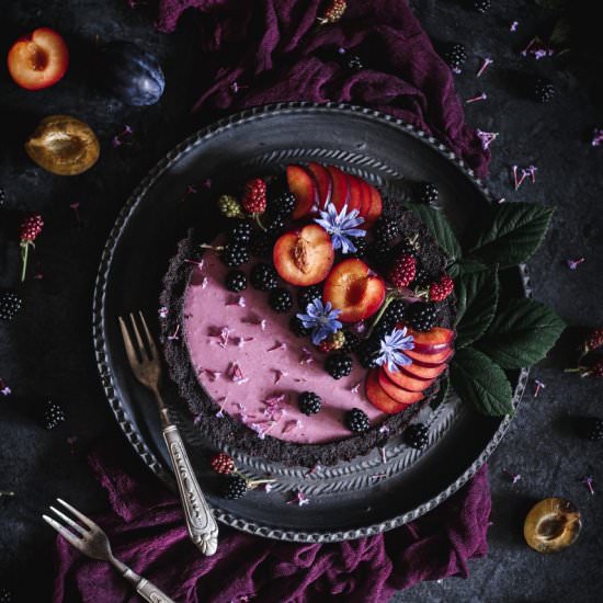 No-bake Blackberry-Plum Pie - Recipe photo by Use Your Noodles