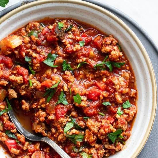Low Carb Keto Turkey Chili - Recipe photo by foodfaithfitness