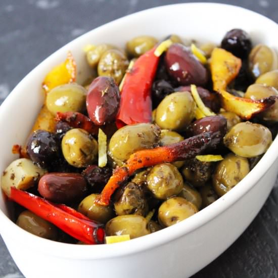 Roasted Mediterranean Olives - Recipe photo by itsnotcomplicatedrecipes