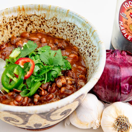 Maple Baked Beans - Recipe photo by Blue Cayenne