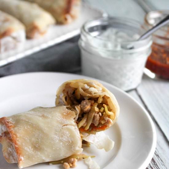 Buffalo Chicken Egg Rolls - Recipe photo by Simple and Savory