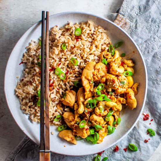 Honey Chilli Chicken with Cashews - Recipe photo by MySugarFreeKitchen
