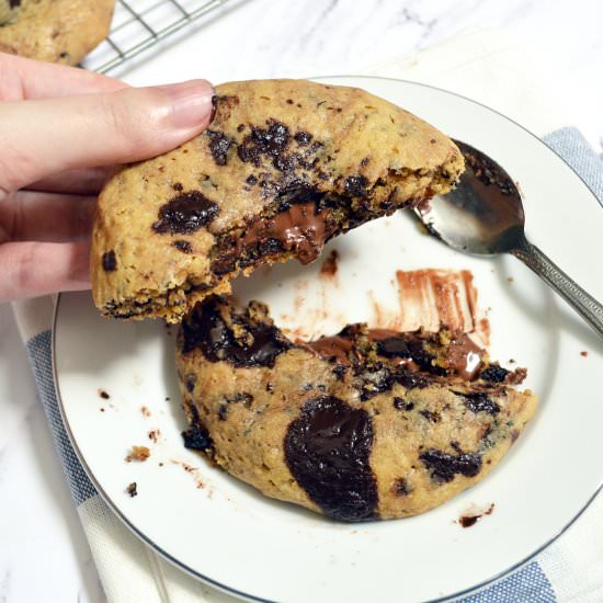 Nutella Stuffed Cookies - Recipe photo by Jaja Bakes