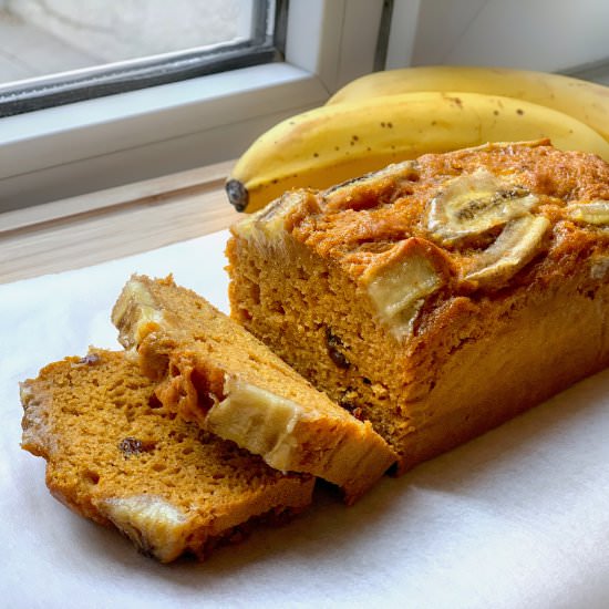 90 Calorie Pumpkin Banana Bread - Recipe photo by imheatherr