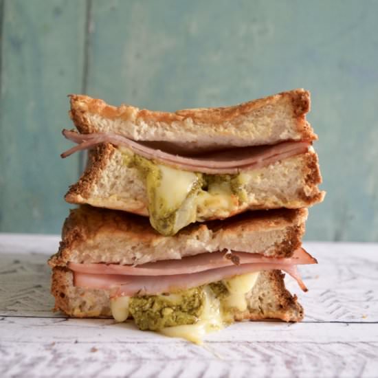 Ham, Cheese & Pesto Toasties - Recipe photo by Fiona Kennedy