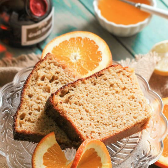 Healthy Boozy Orange Pound Cake - Recipe photo by dessertswithbenefits