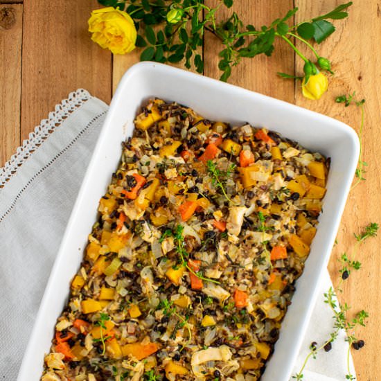 Butternut Squash Chicken Rice Bake - Recipe photo by a meal in mind