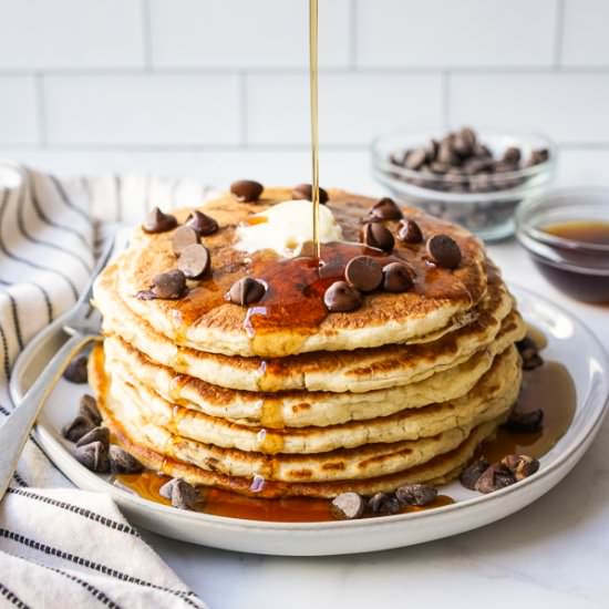 Chocolate Chip Pancakes - Recipe photo by Joyous Apron