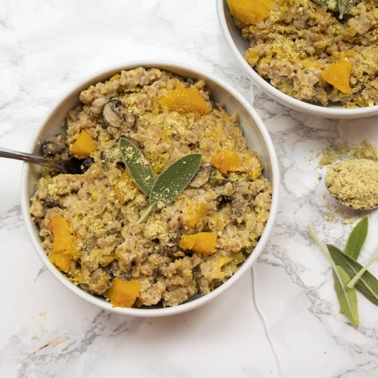 Butternut Squash Risotto - Recipe photo by Plentyfullvegan