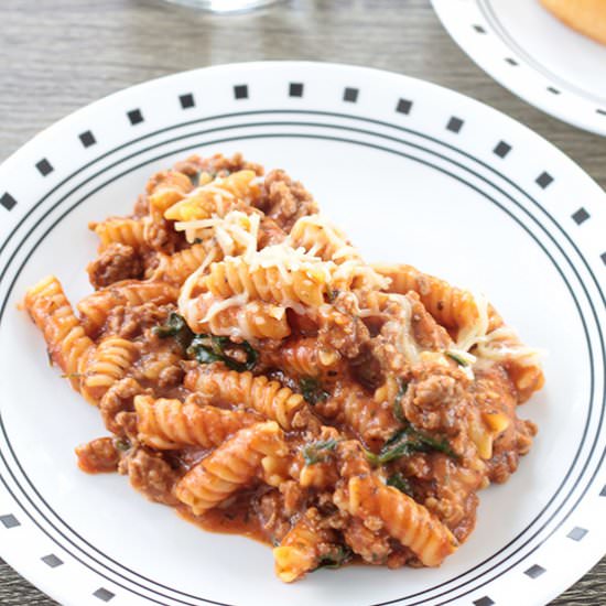 one pot beefy pasta - Recipe photo by mindyscookingobsession