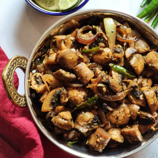 Kerala style pepper mushroom - Recipe photo by greenbowl2soul