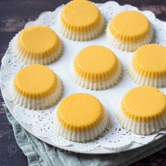 Puto with Leche Flan (Steamed Cake) - Recipe photo by Rivertenkitchen