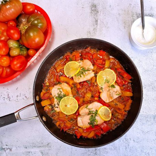 salmon shakshuka - Recipe photo by Cuisine Fiend