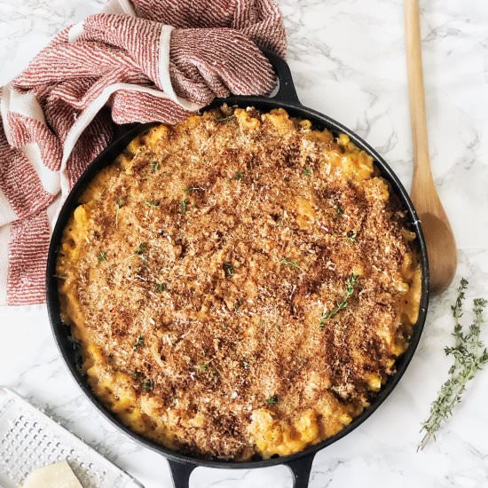 pumpkin mac and cheese - Recipe photo by the communal feast
