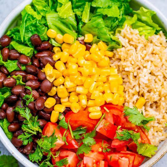 Black Bean Burrito Bowl Salad - Recipe photo by Averie