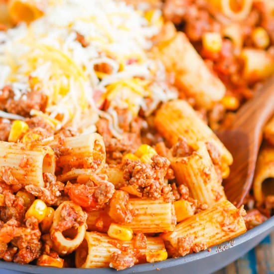 Chili with Pasta - Recipe photo by pumpkinnspice