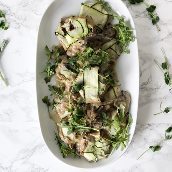 zucchini mushroom ravioli - Recipe photo by the communal feast