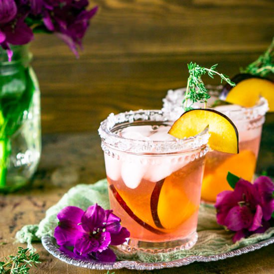 Plum-Thyme Margarita - Recipe photo by Burrata and Bubbles