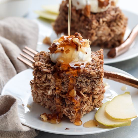 spiced pear baked oatmeal - Recipe photo by Caits Plate