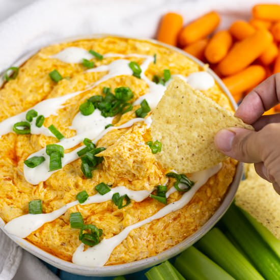 Crockpot Buffalo Chicken Dip - Recipe photo by thegraciouswife