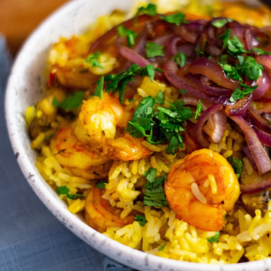 Shrimp Biryani - Recipe photo by GradFood