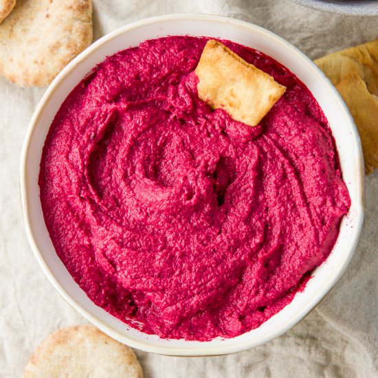 Roasted Beet Hummus - Recipe photo by Dishesdelish