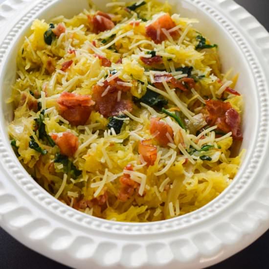 Spaghetti Squash Florentine - Recipe photo by Cuts and Crumbles
