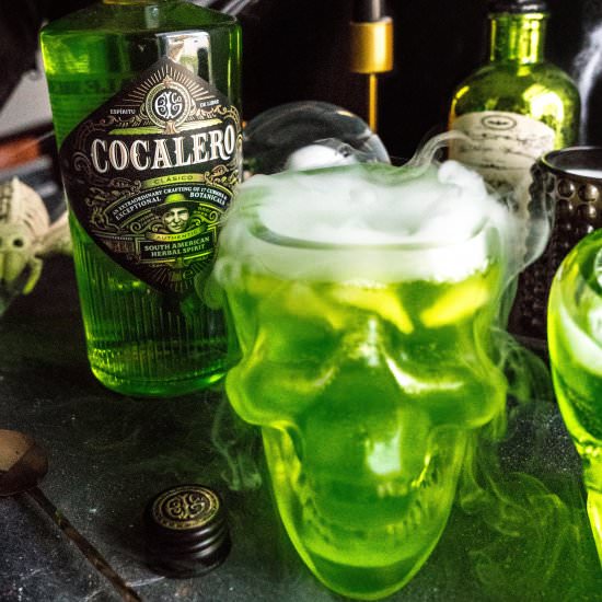 Smoking Skulls Halloween Cocktails - Recipe photo by windycitydinnerfairy