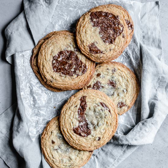Giant Chocolate Chip Cookies - Recipe photo by OneSarcasticBaker