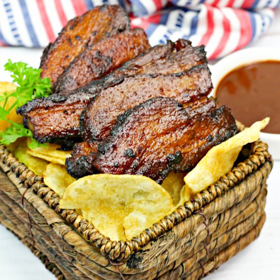 Burnt Ends - Recipe photo by BakingBeauty